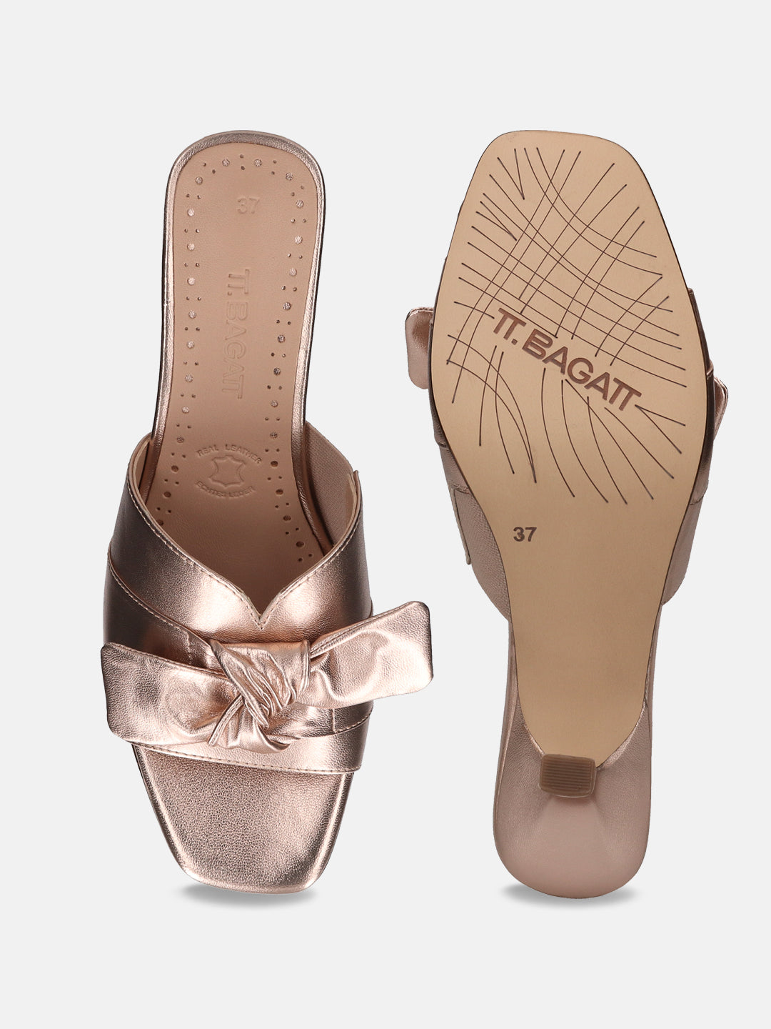 BAGATT Rose & Metallics Premium Leather Heels