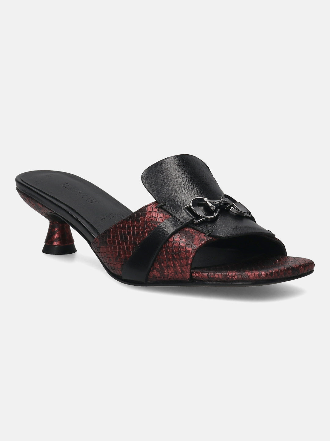 BAGATT Black & Bordo Premium Leather Heels