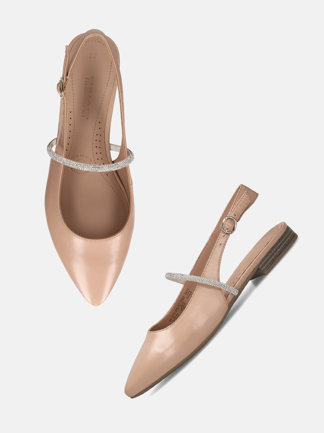 TT.BAGATT Bruna Rose Premium Leather Slingback Slip-ons