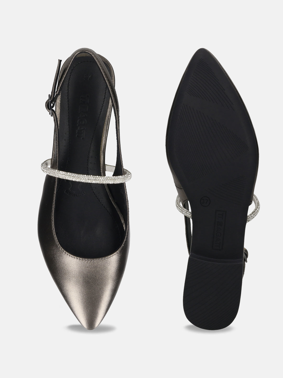 TT.BAGATT Bruna Metalics Premium Leather Slingback Slip-ons