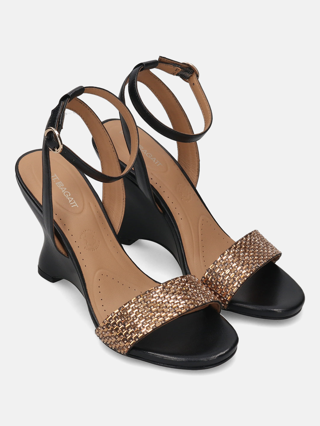 BAGATT Black & Metalics Premium Leather Heels