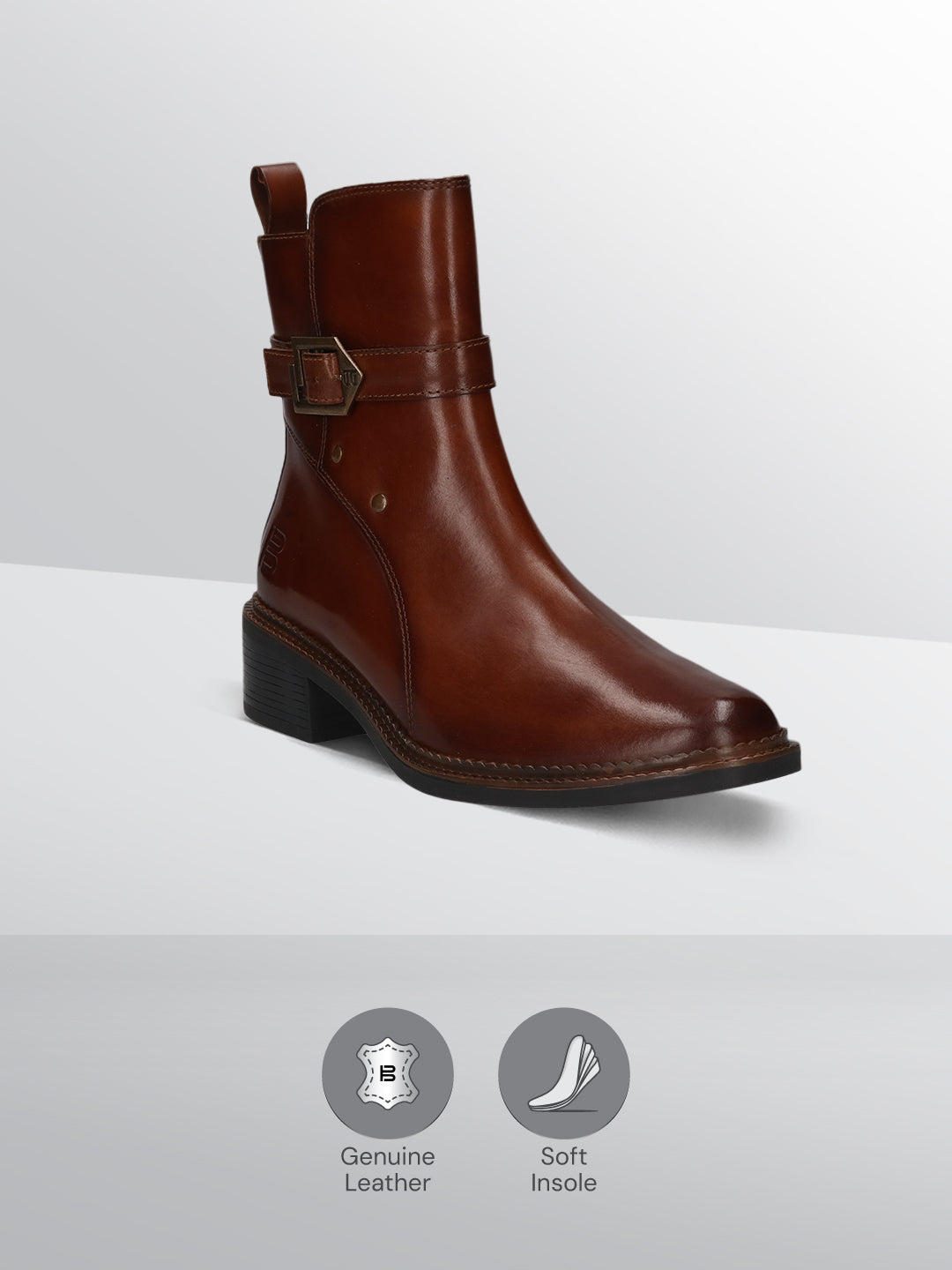 TT.BAGATT Lamia Cognac Premium LeatherAnkle Boots