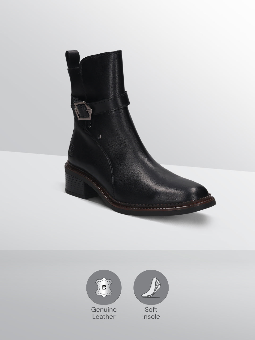 TT.BAGATT Lamia Black Premium LeatherAnkle Boots