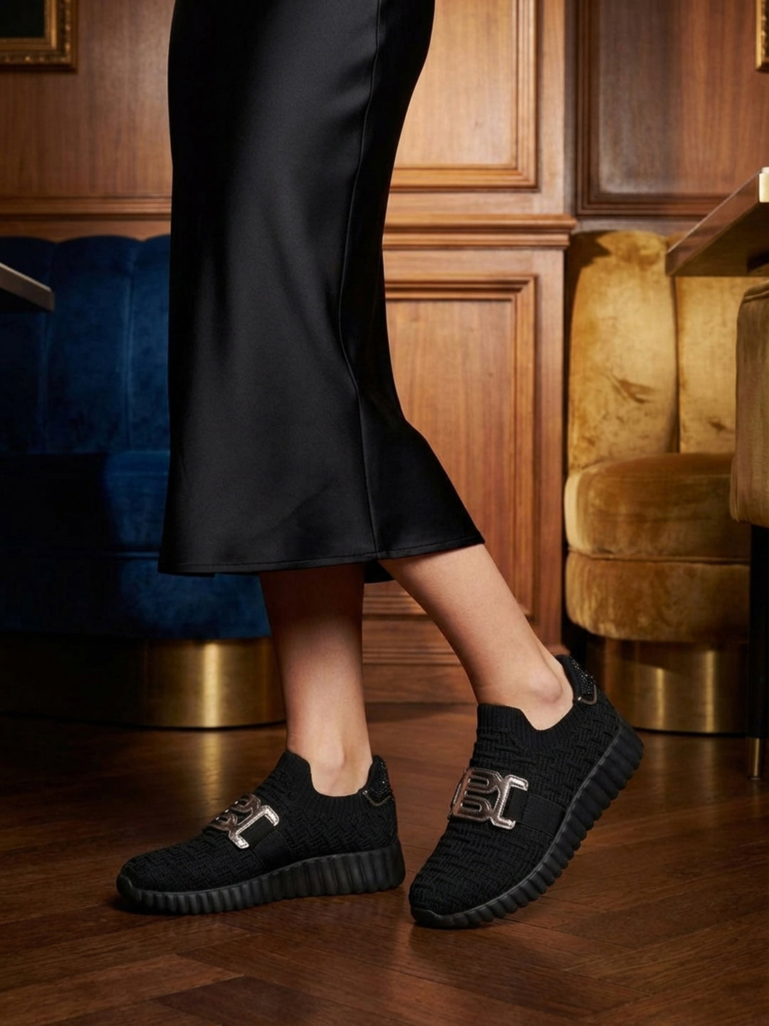 TT.BAGATT Candice Black Slip-On Sneakers