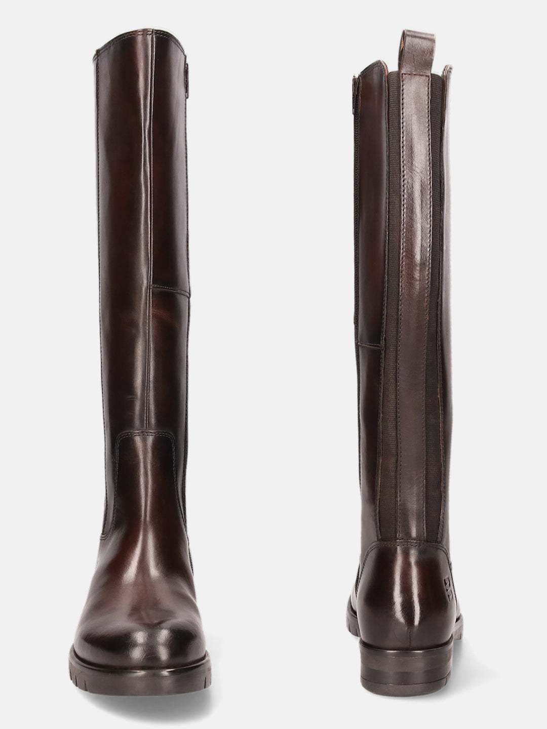 BAGATT Nubuck Leather Dark Brown Knee Boots