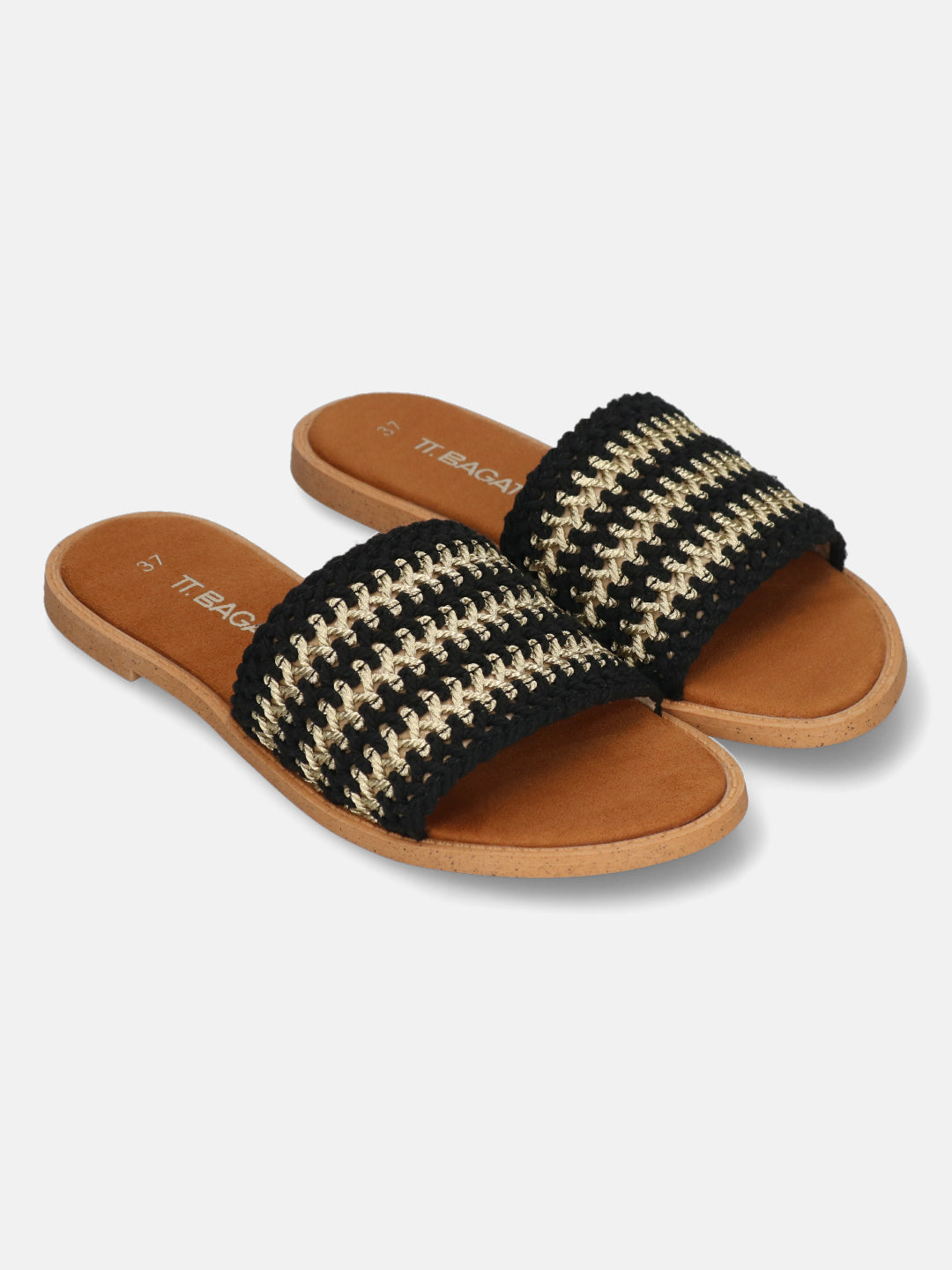 TT.BAGATT Goa black Flat Sandals