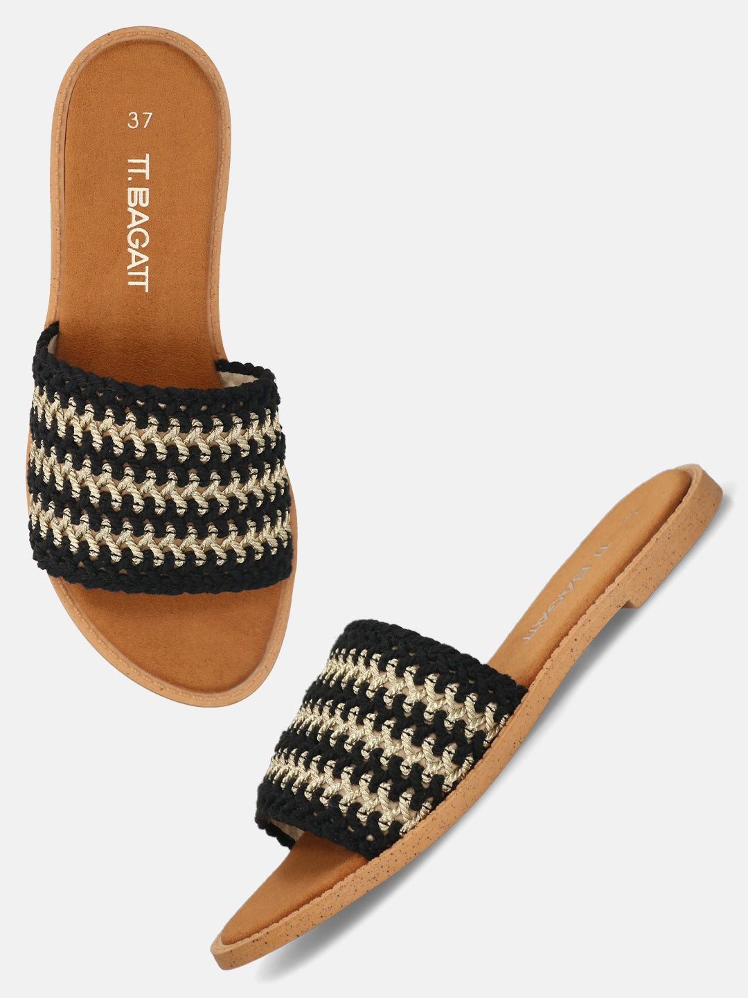 TT.BAGATT Goa black Flat Sandals