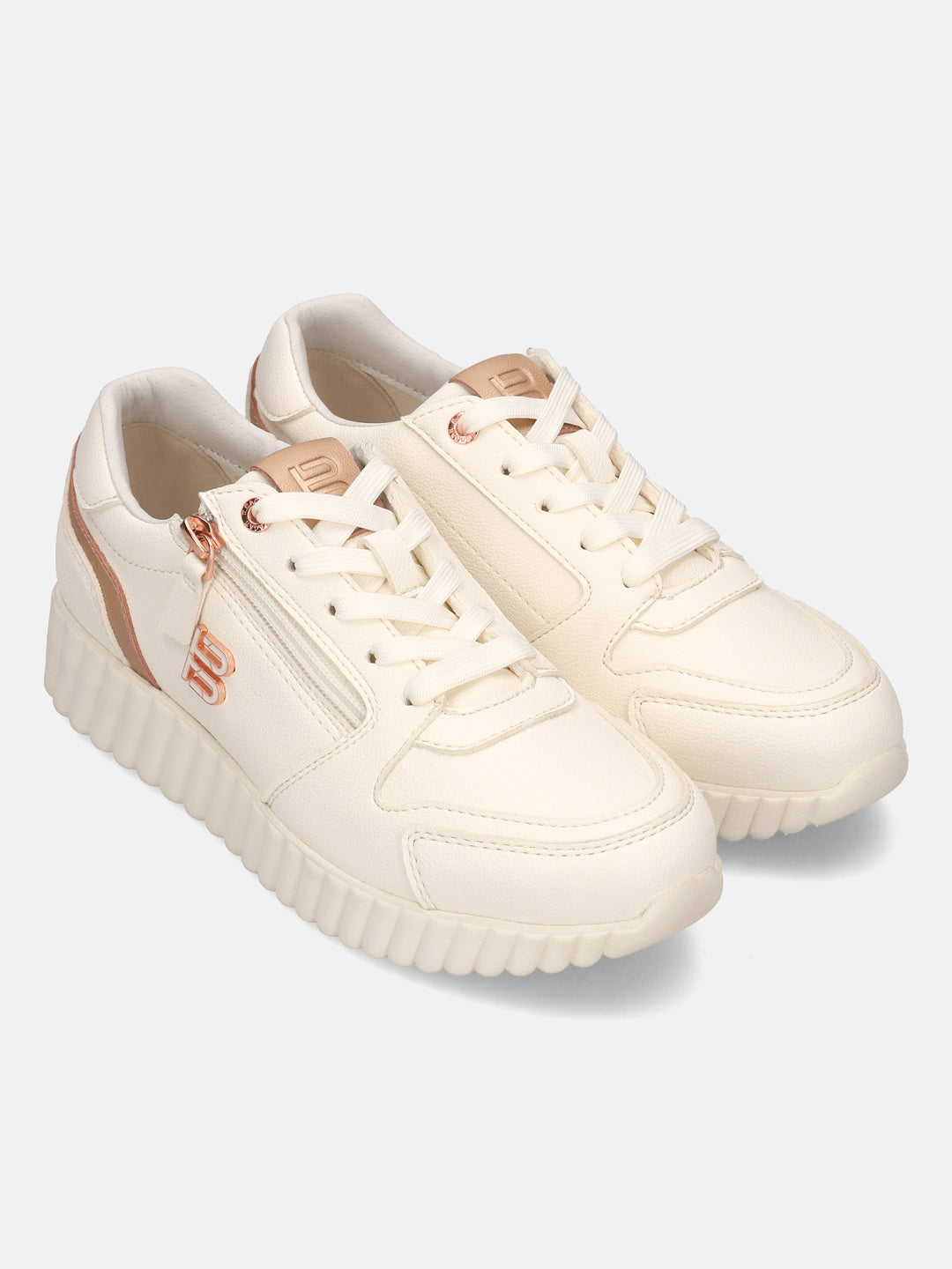 BAGATT Offwhite & Metalics Sneakers