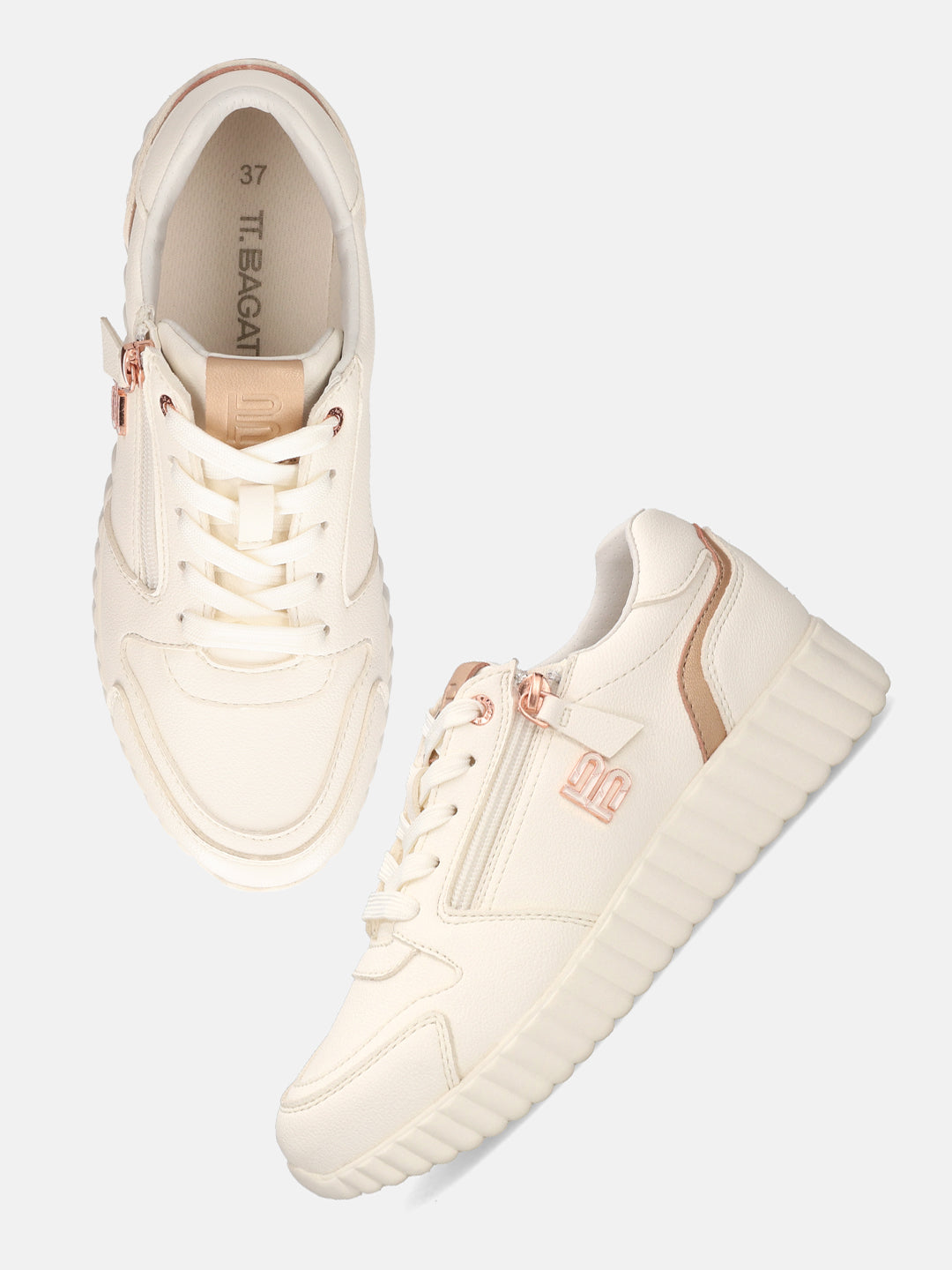 BAGATT Offwhite & Metalics Sneakers