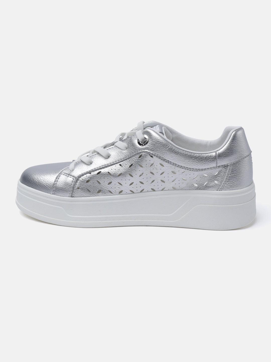 BAGATT Silver Mid Top Sneakers