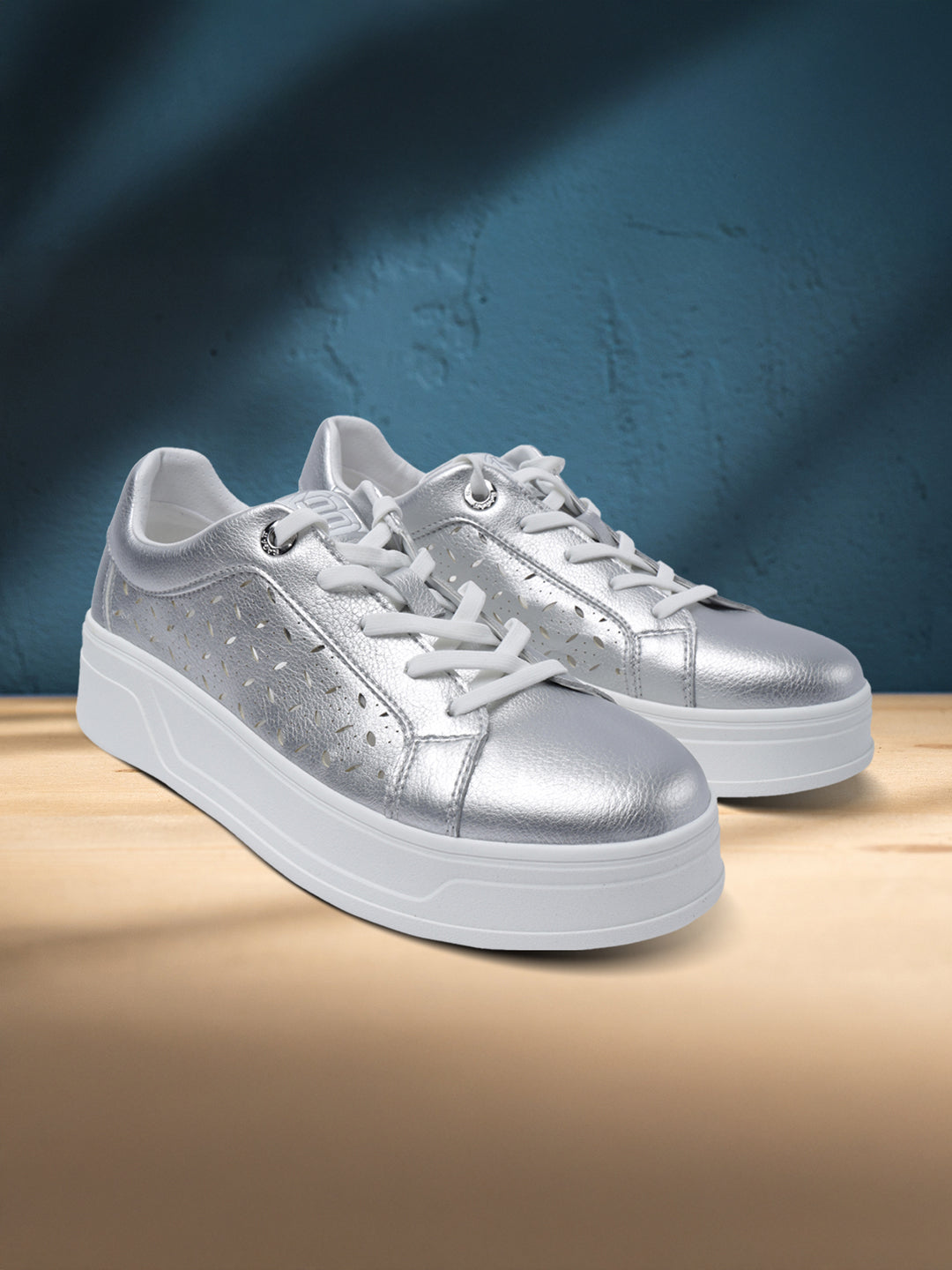 BAGATT  Piper Evo Silver Mid Top Sneakers