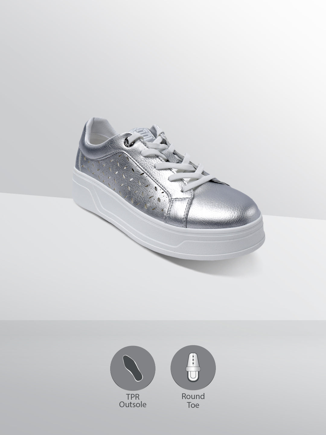 BAGATT  Piper Evo Silver Mid Top Sneakers