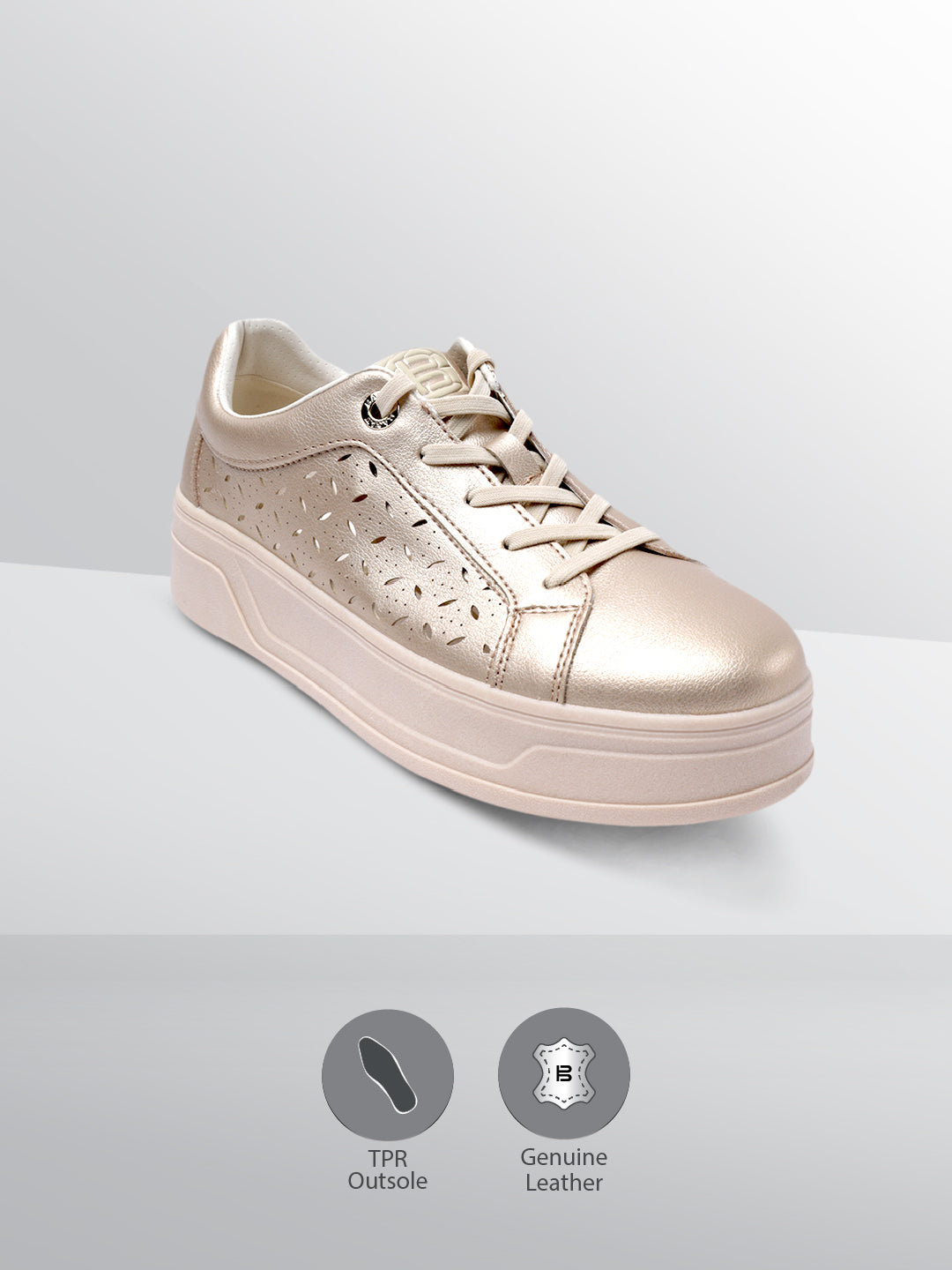BAGATT  Piper Evo Gold Mid Top Sneakers