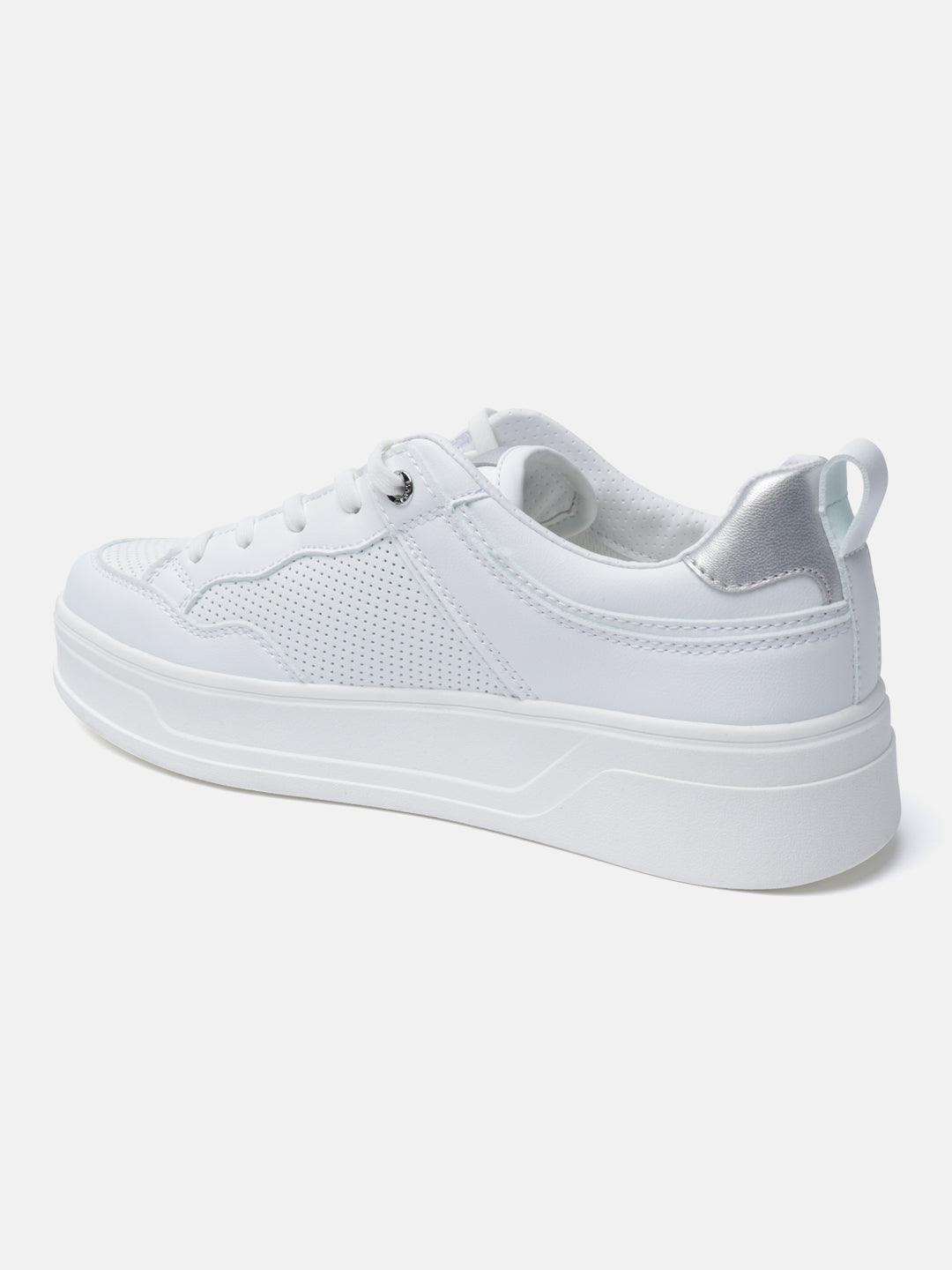 Piper Evo White & Silver Sneakers