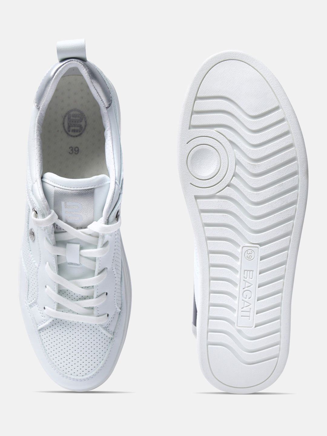 BAGATT White Mid Top Sneakers