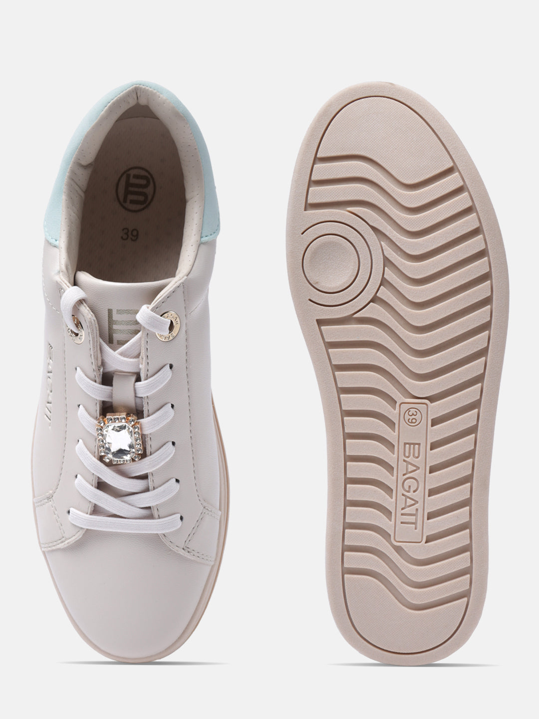 BAGATT Beige Mid Top Sneakers