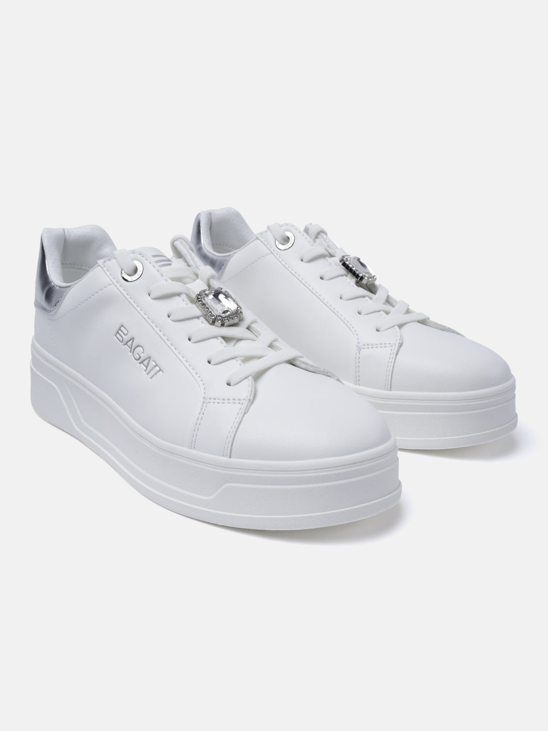 Piper Evo White & Silver Sneakers