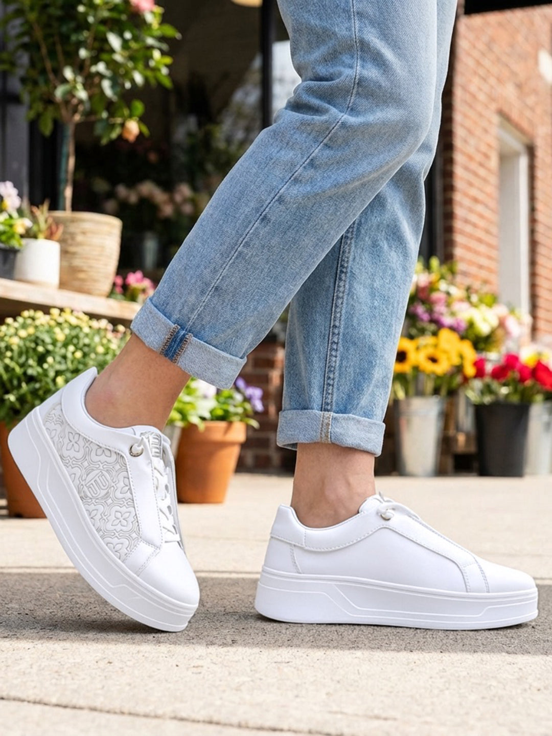 BAGATT Piper Evo White Mid Top Sneakers