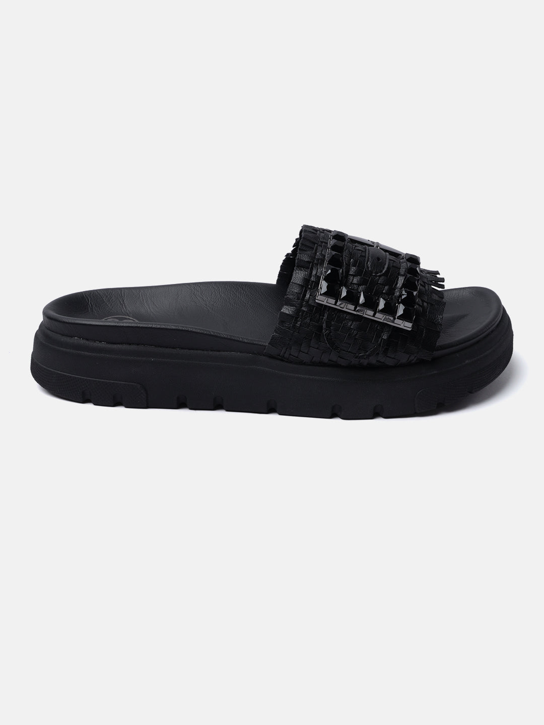 Dalia Evo Black Flatform Sandals