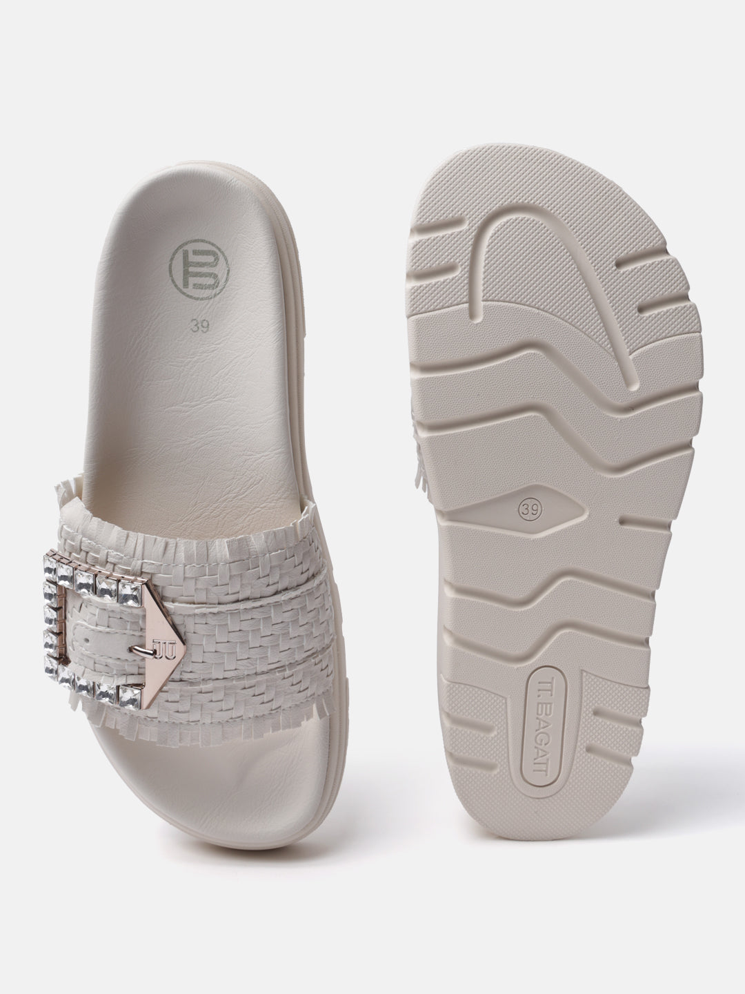 Dalia Evo Beige Flatform Sandals