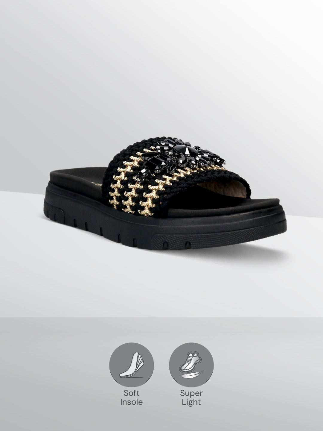 TT.BAGATT  Dalia Evo black Flatform Sandals