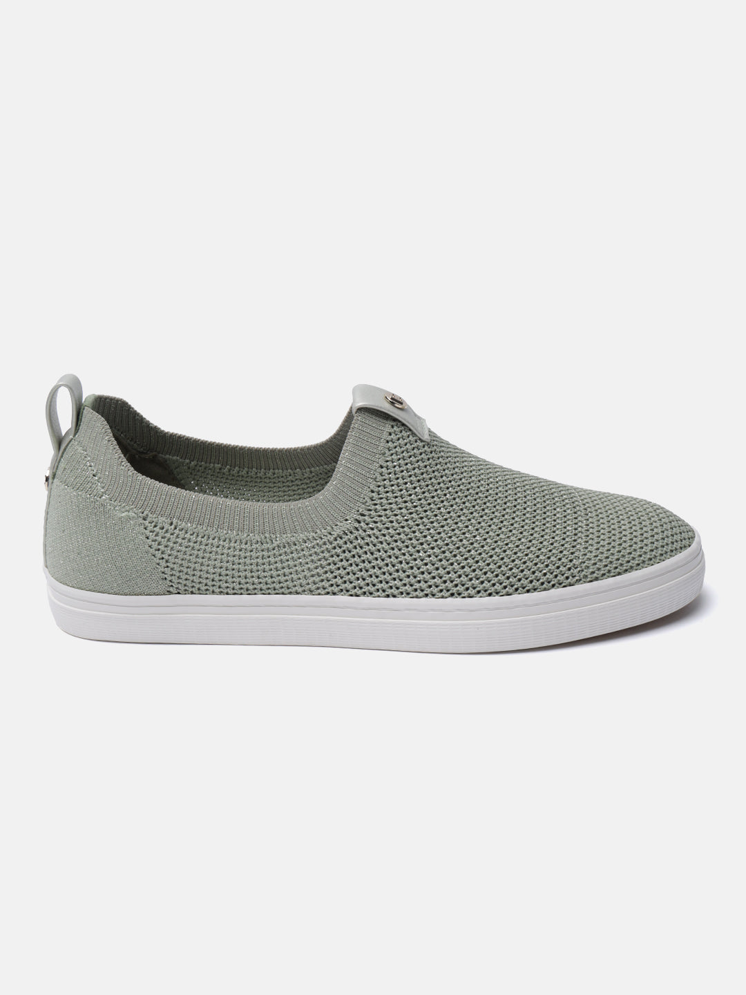 Lali Light Green & Gold Casual Loafers