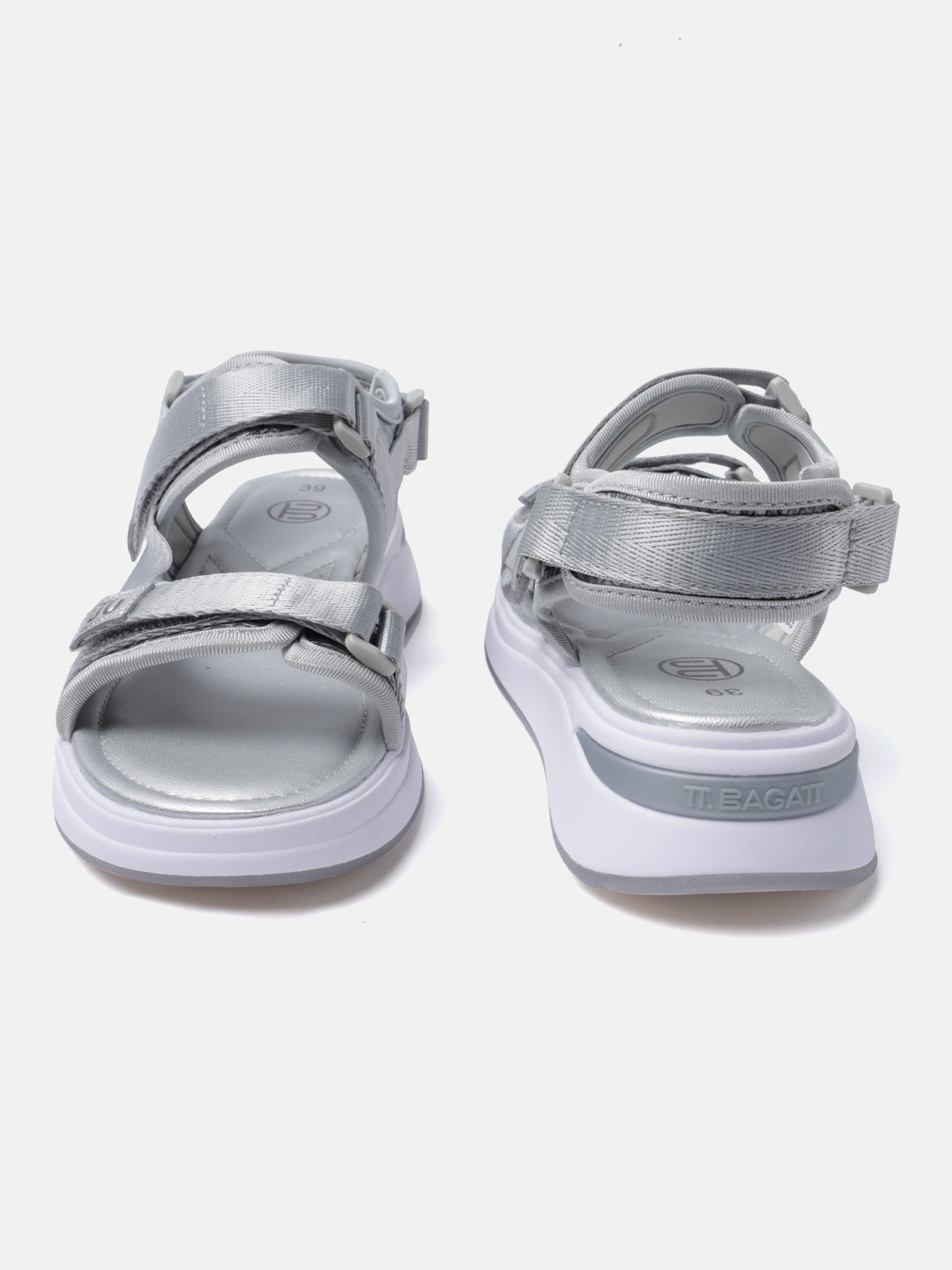 Nira Silver & Metallics Back Strap Sandals