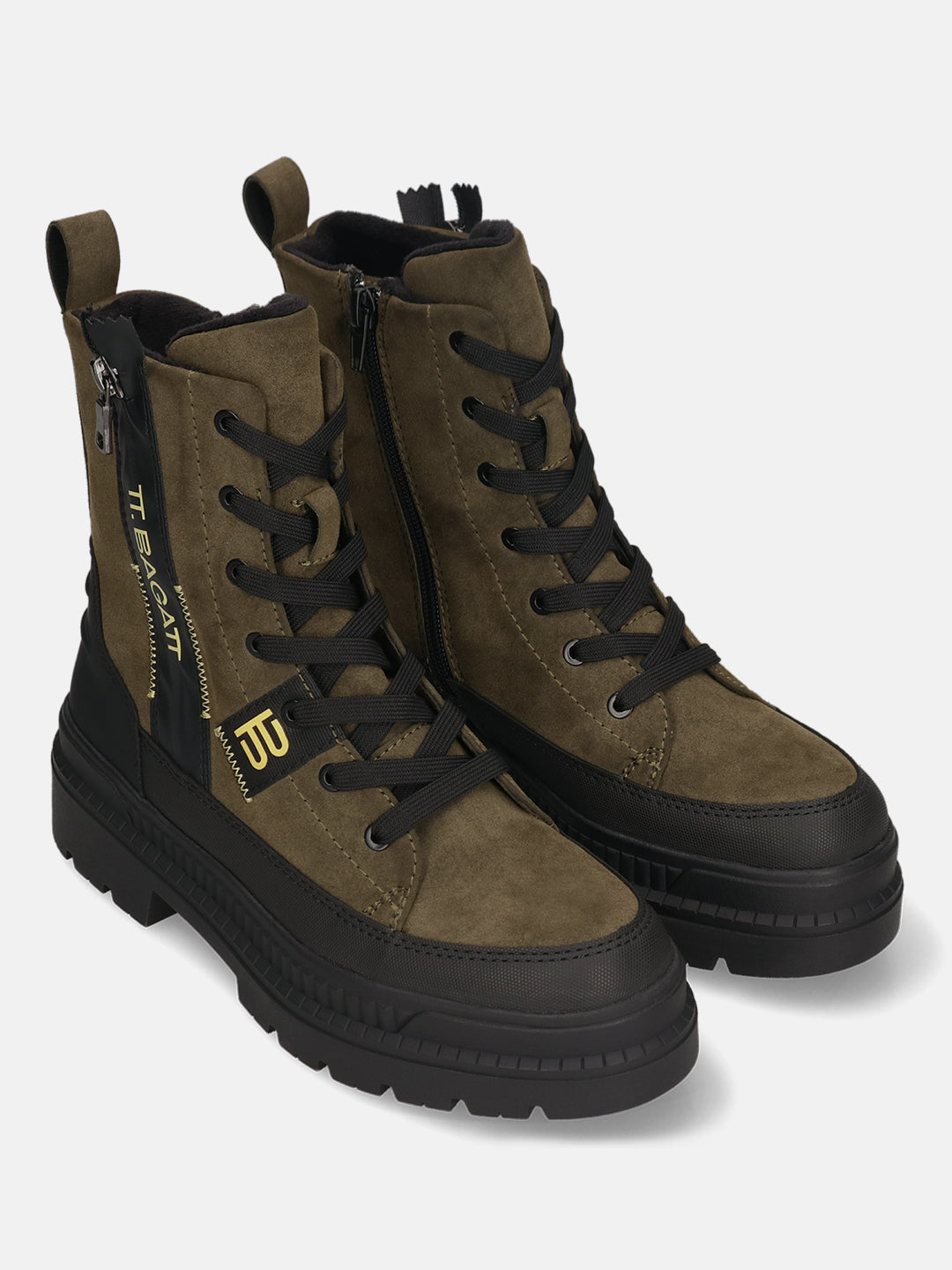 BAGATT Green & Black Casual Boots