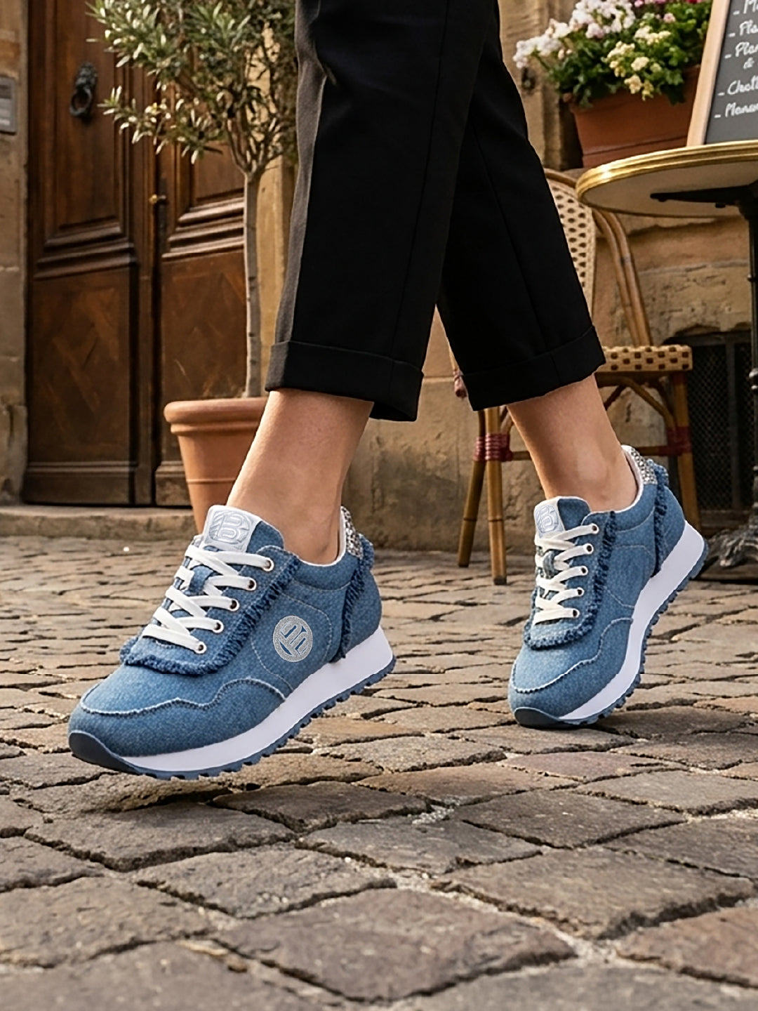 BAGATT Siena Blue Mid Top Sneakers