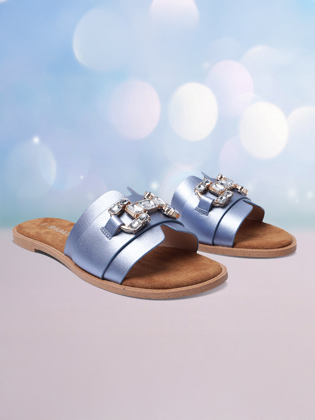 BAGATT  Goldy Light Blue Flat sandals