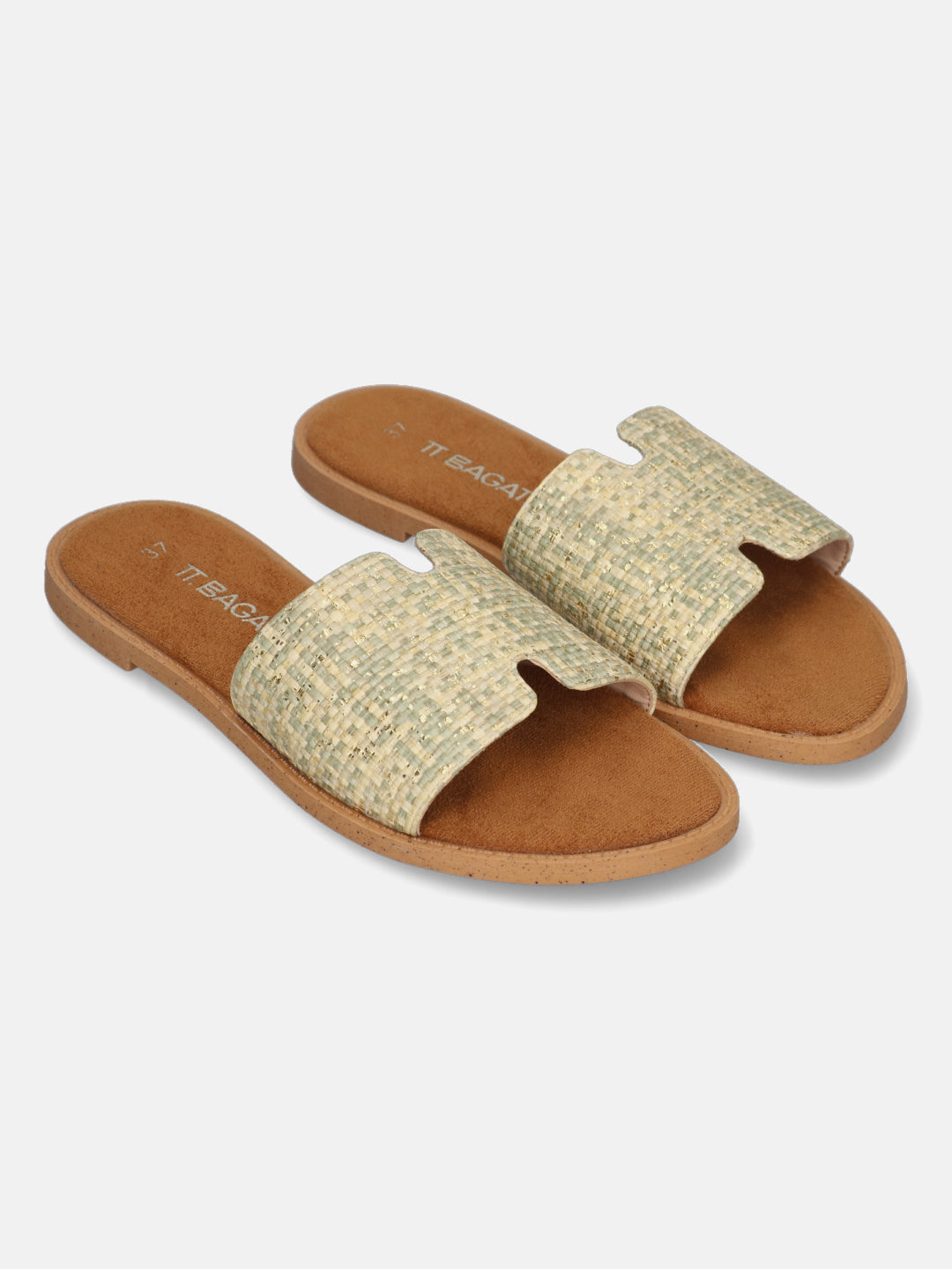 TT.BAGATT Goa light green Flat Sandals