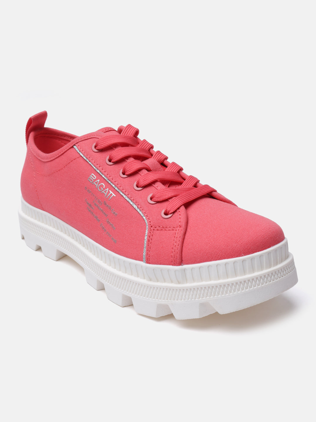 Dayla Light Red & Silver Sneakers