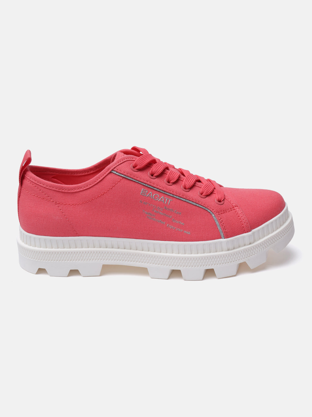 Dayla Light Red & Silver Sneakers