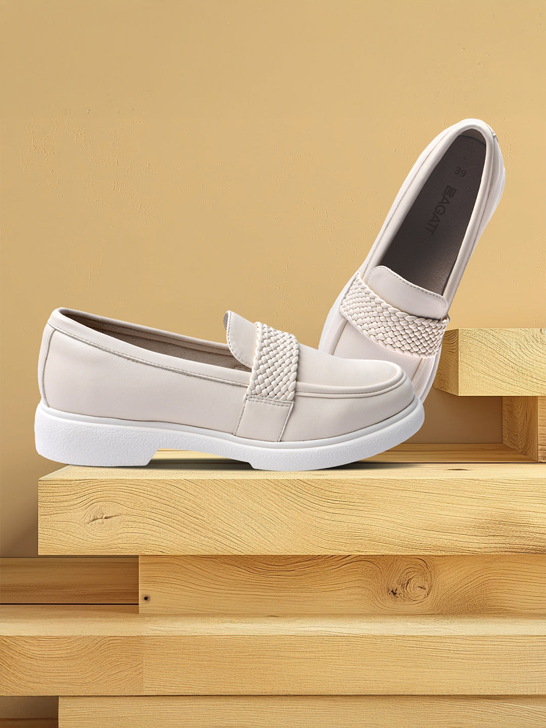 BAGATT  Genelle Beige Casuals Slip-Ons