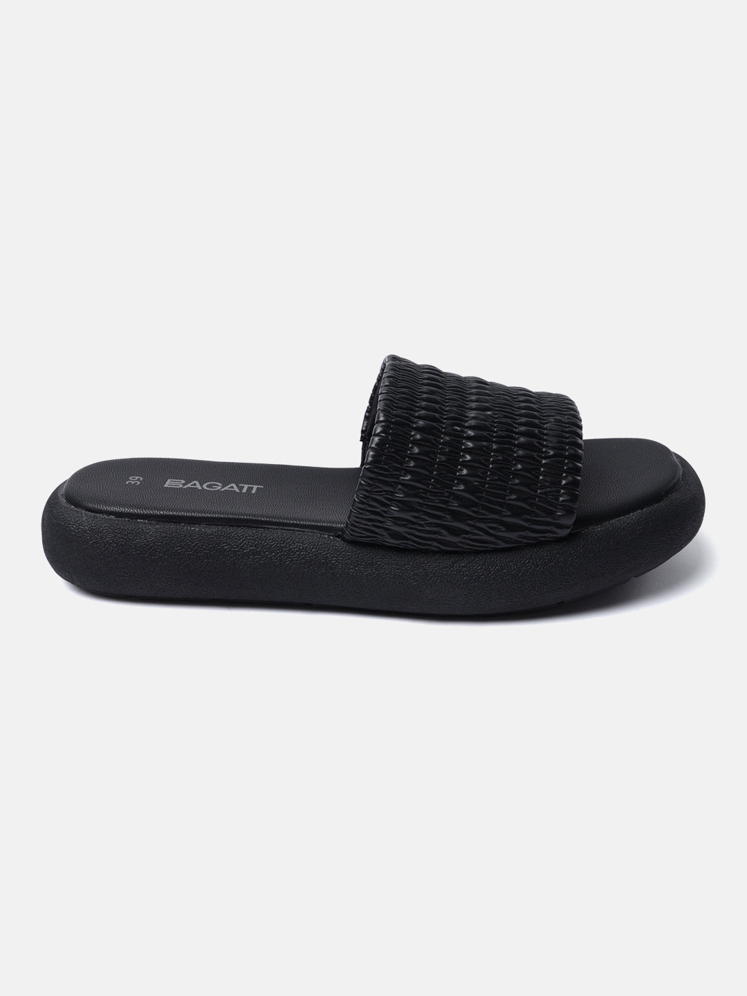 Jasmina Black Flatform Sandals