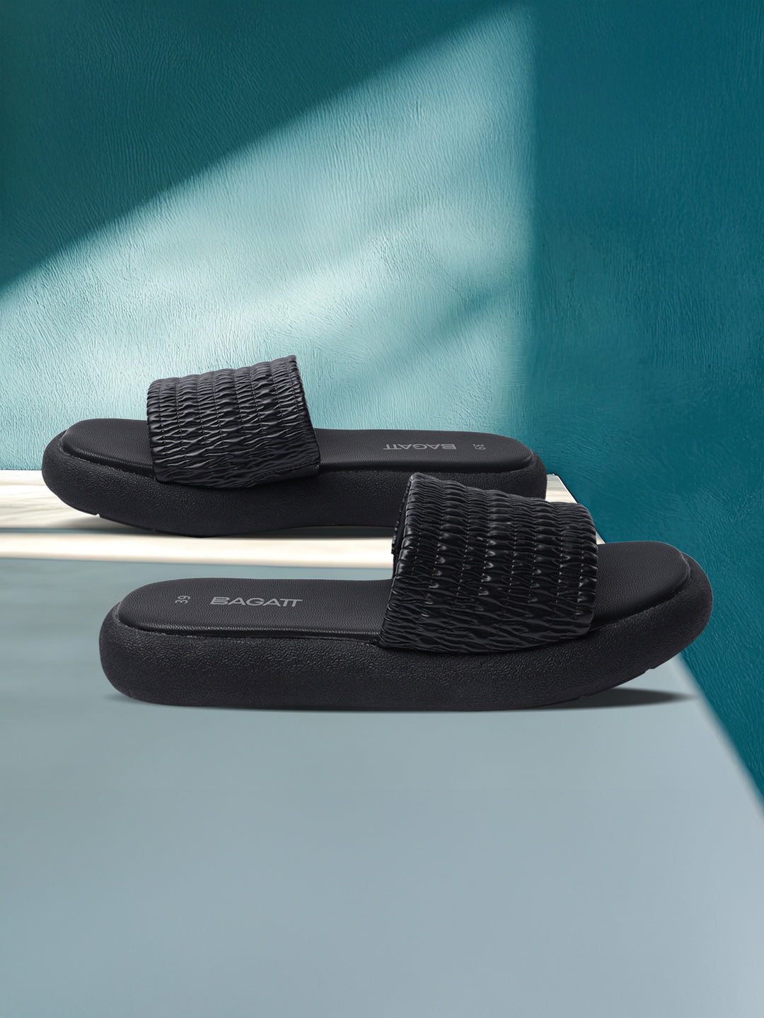 BAGATT  Jasmina Black Flatform sandals