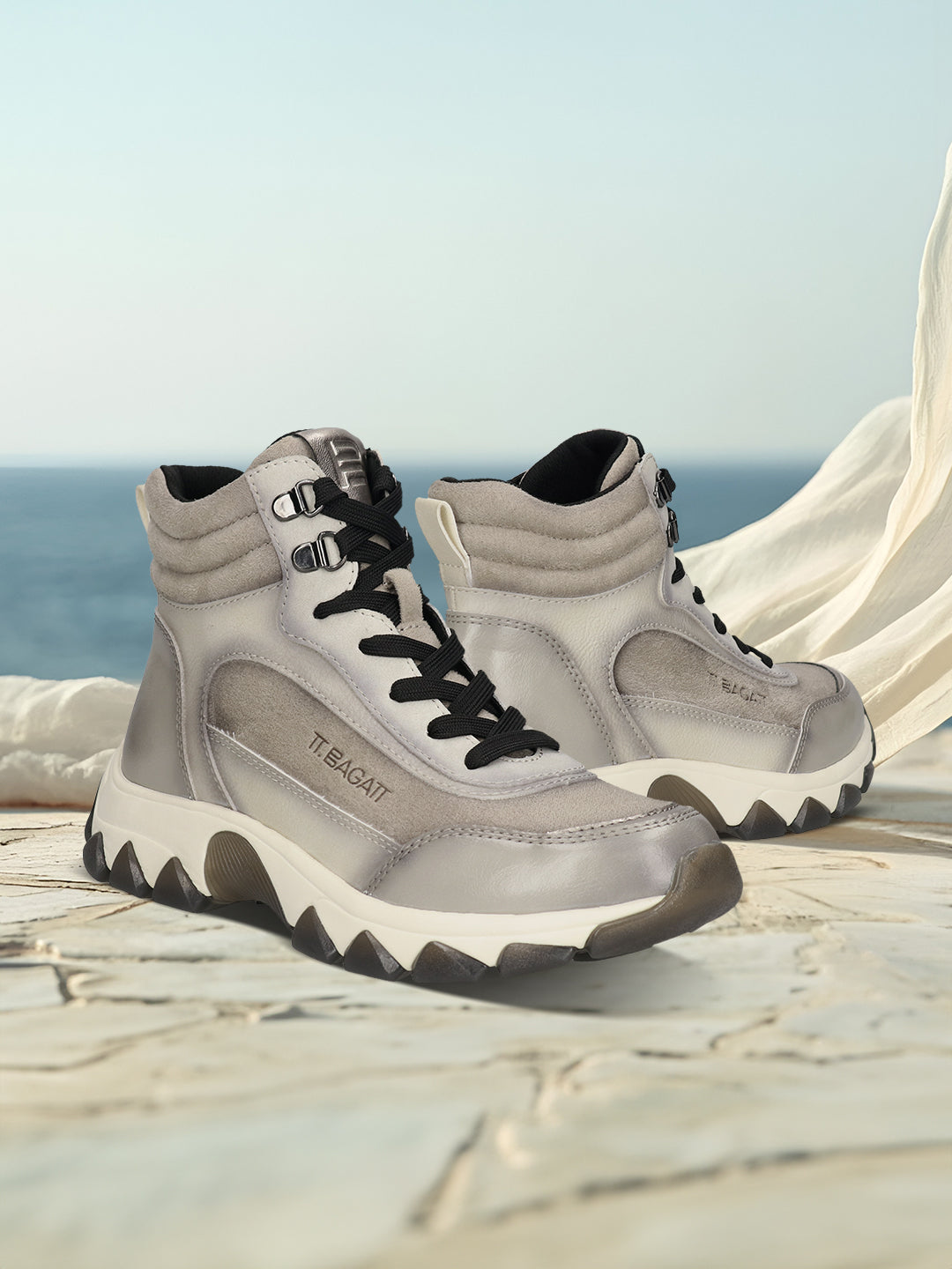 TT.BAGATT  Yoko Grey  High Top Sneakers