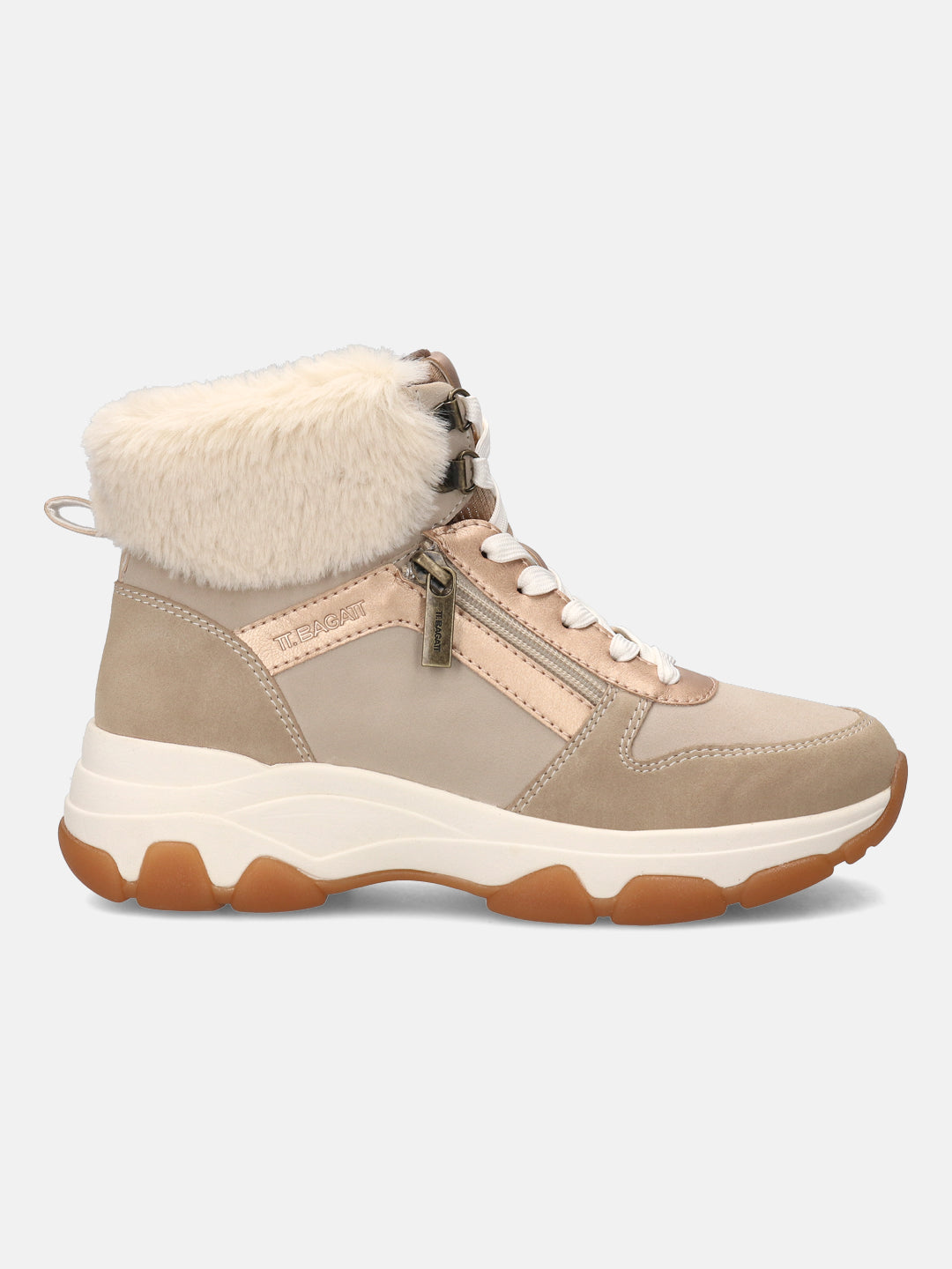 BAGATT Beige & Multicolour High Top Sneakers