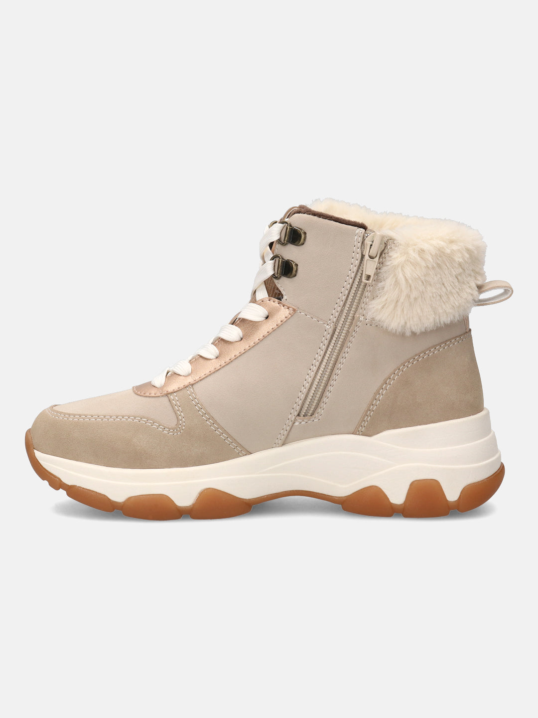 BAGATT Beige & Multicolour High Top Sneakers