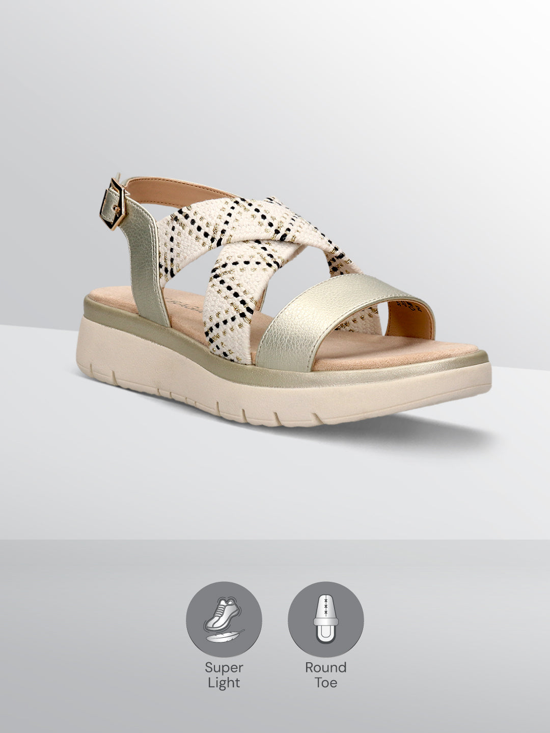 TT.BAGATT Izzy gold Flatform Sandals