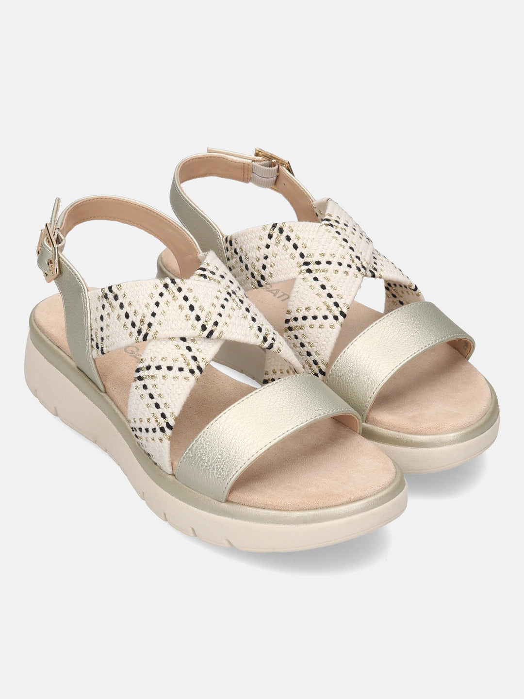 TT.BAGATT Izzy gold Flatform Sandals