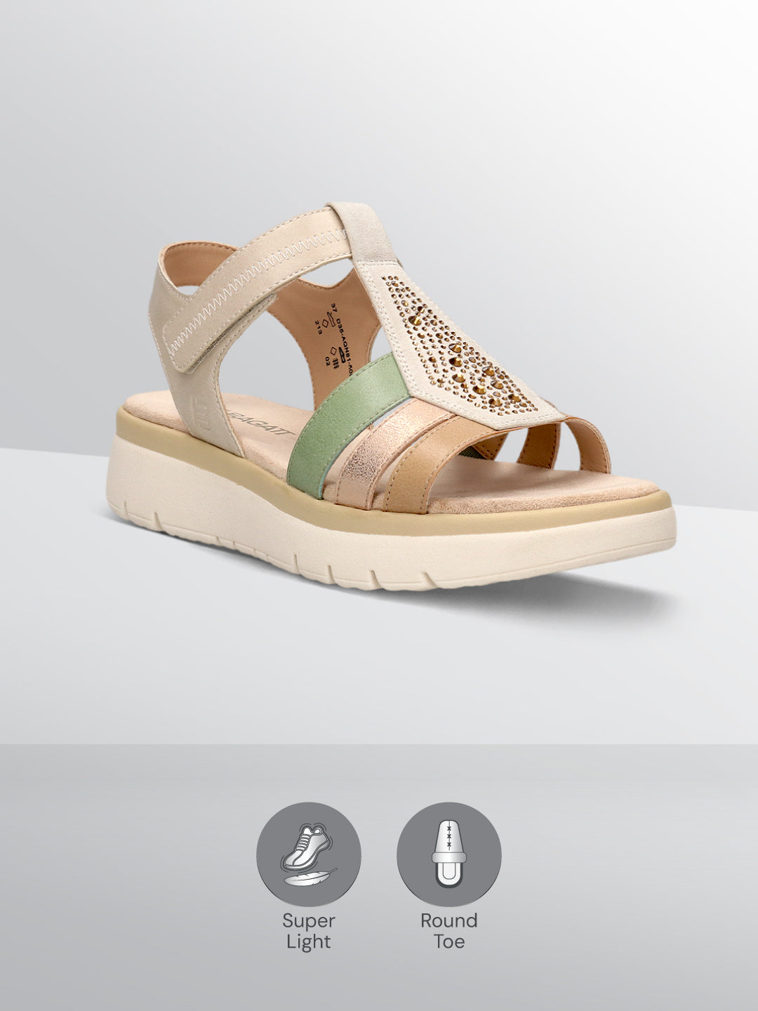 TT.BAGATT Izzy beige Flatform Sandals