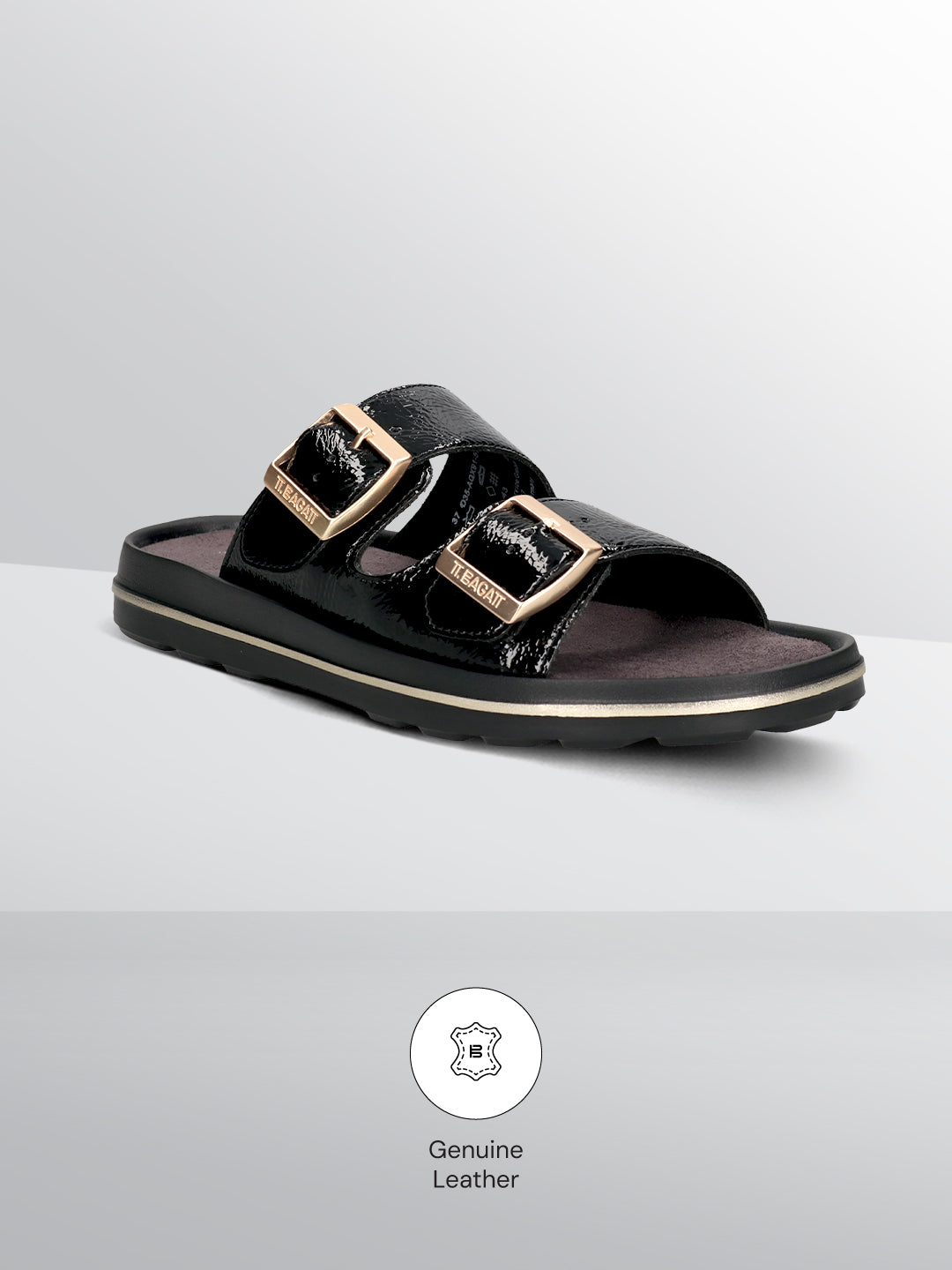 TT.BAGATT Betty black Flat Sandals