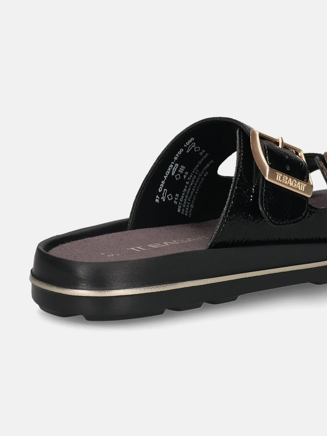 TT.BAGATT Betty black Flat Sandals