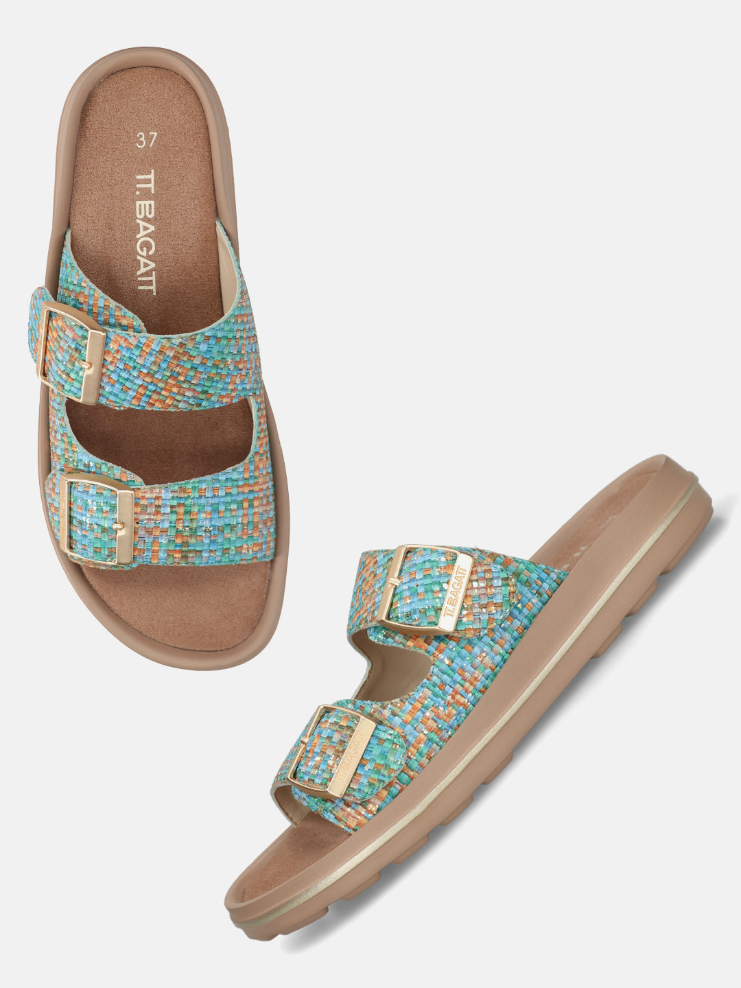 TT.BAGATT Betty Multicolor Flat Sandals