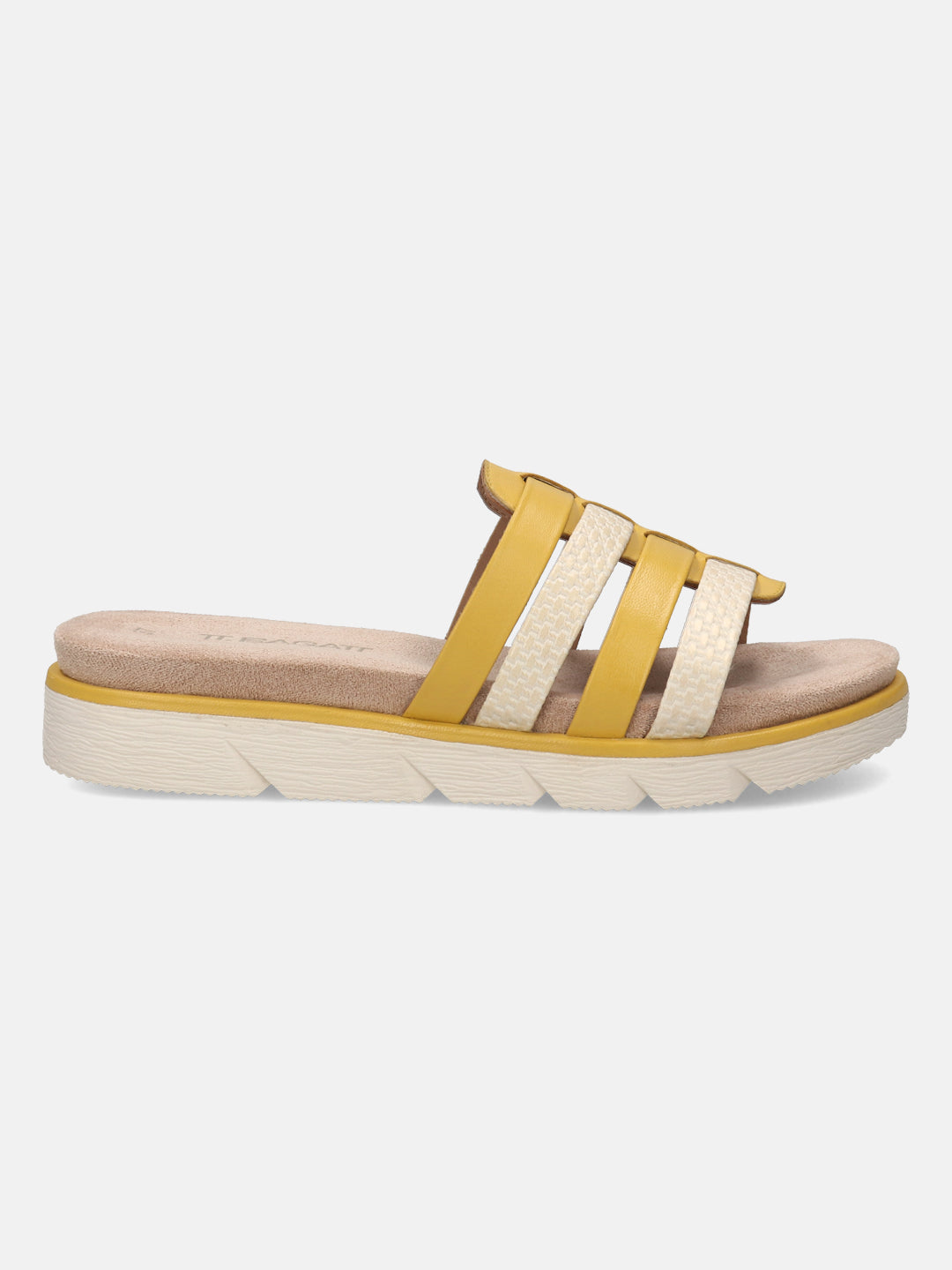 TT.BAGATT Kiko Yellow Premium Leather Mules Flatform Sandal