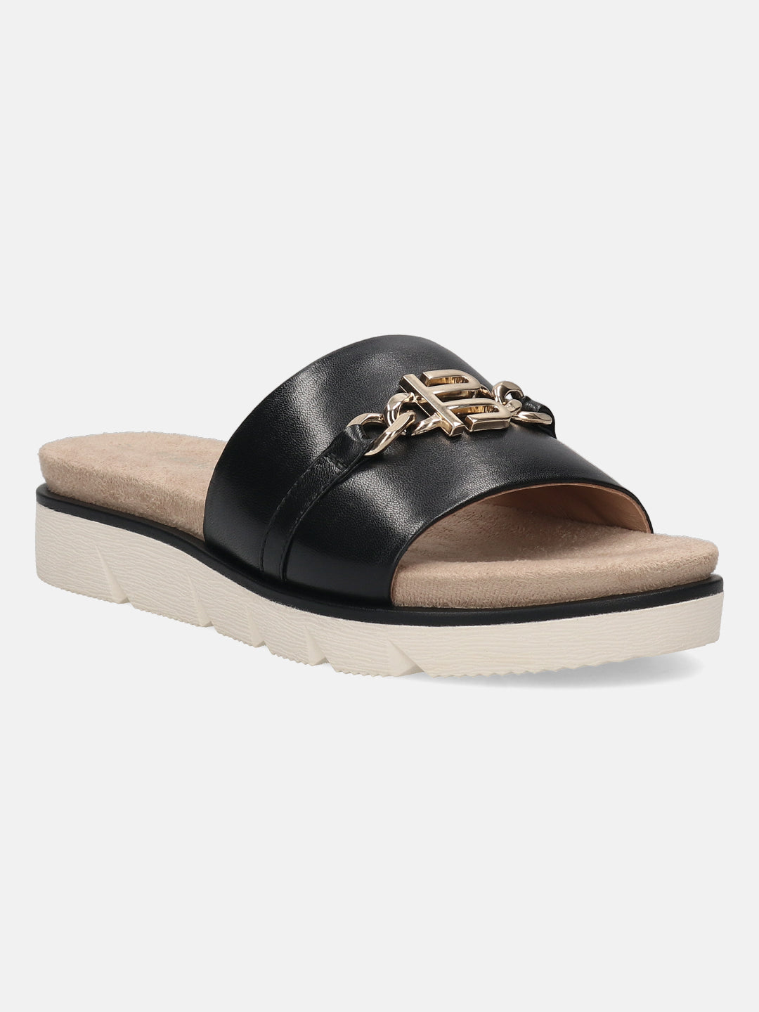 BAGATT Black Premium Leather Sandals