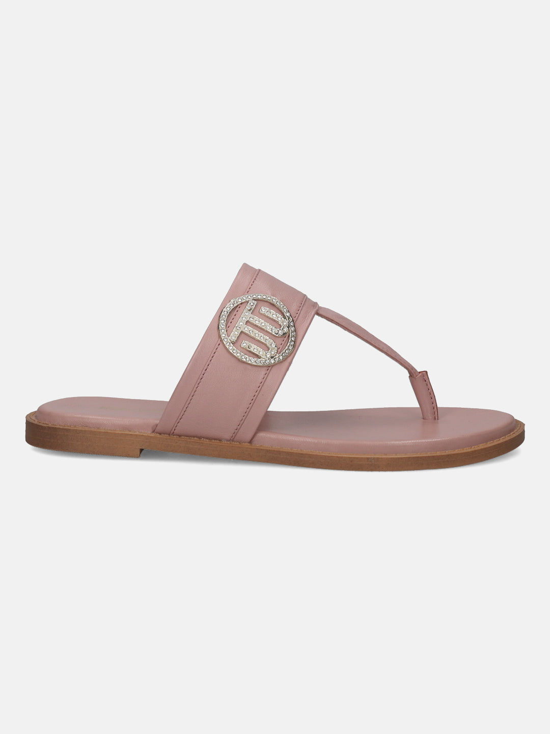 BAGATT Premium Leather Rose Thongs Sandals