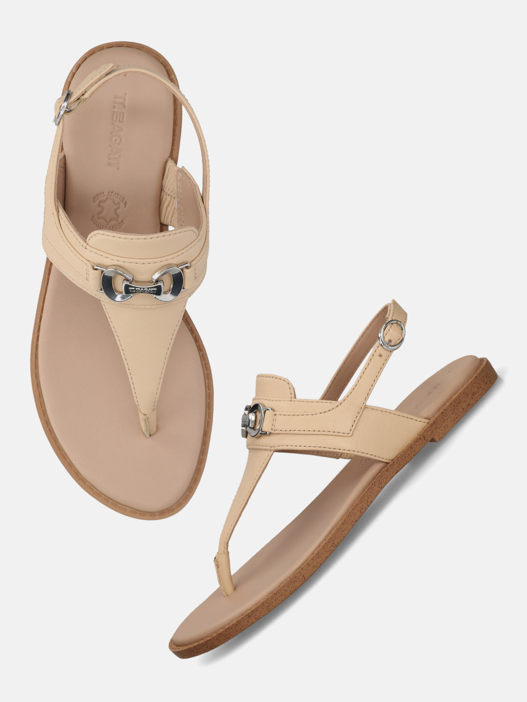 TT.BAGATT Goldy sand Premium Leather Flat Sandals