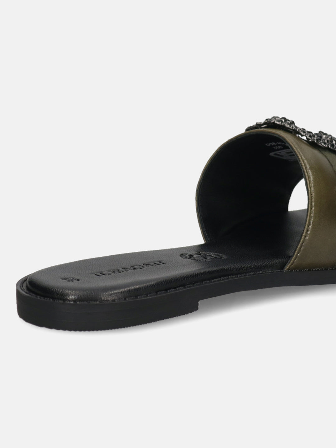 TT.BAGATT Goldy dark green Premium Leather Flat Sandals